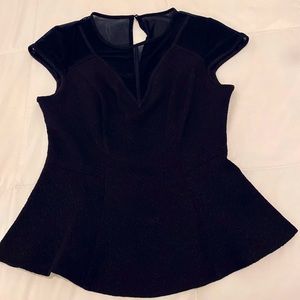 Black mesh top.